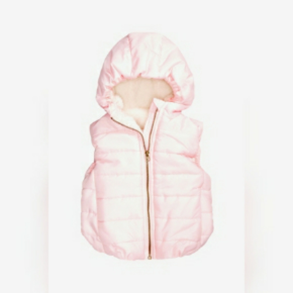 First Impressions Peachy Pink Puffer Vest
